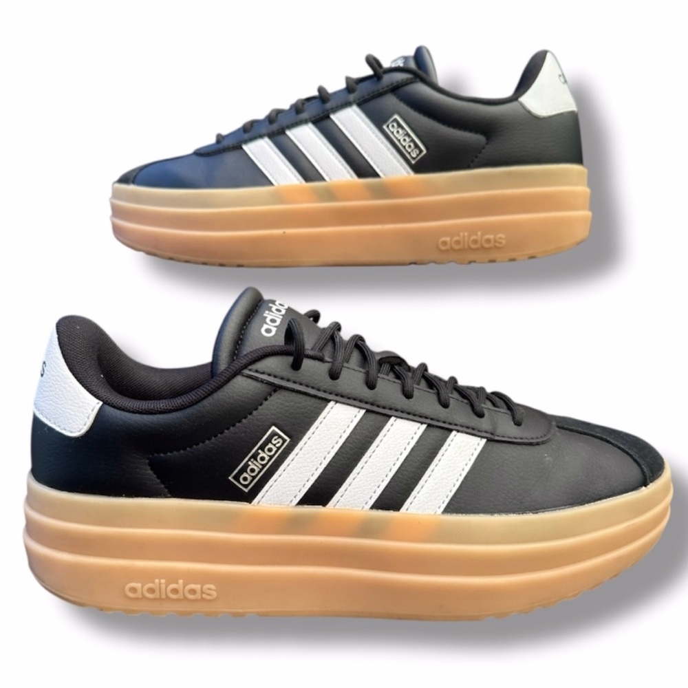 Adidas VL Court Bold Women's Size 10 Platform Shoe Sneaker Leather Streetwear